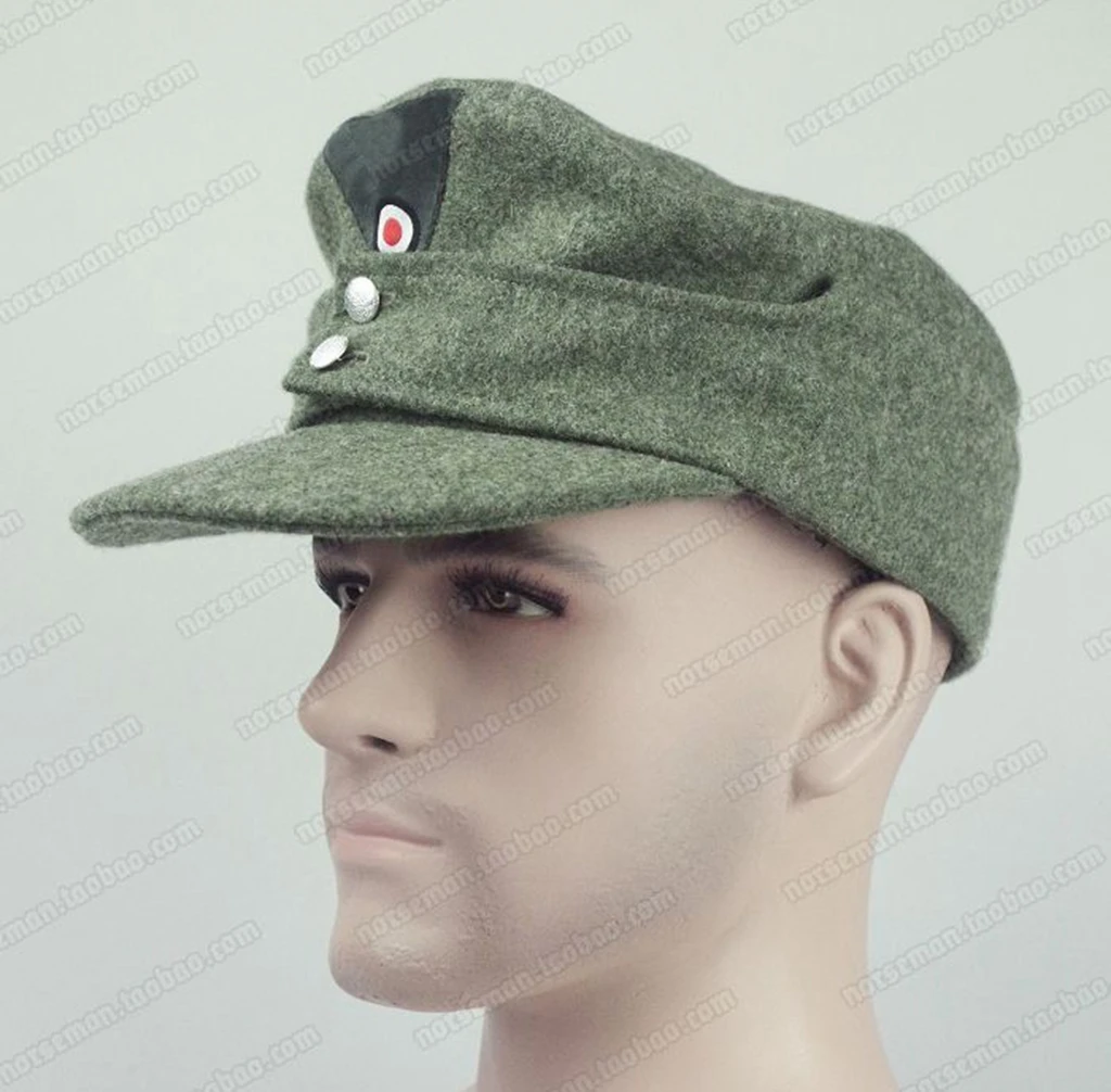 WW2 WWII GERMAN WH EM M43 PANZER WOOL FIELD CAP WITH INSIGNIA Military HAT armyshop2008 | Спорт и развлечения