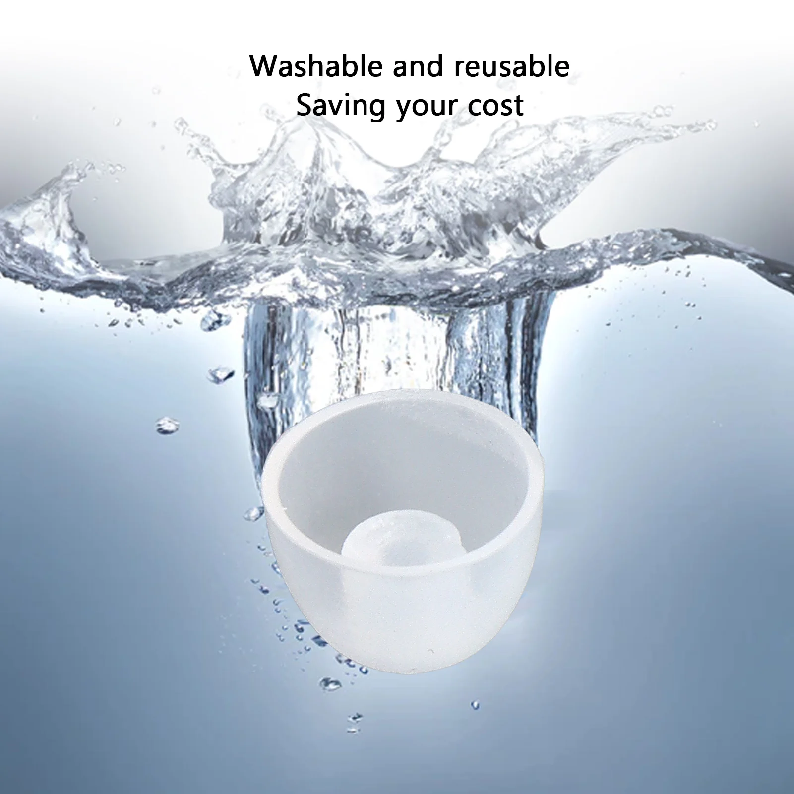 10Pcs/Pack 8mm Hearing Aid Dome Silicone Transparent Deaf Aid Domes Soft Washable Antistatic for Replacement Part