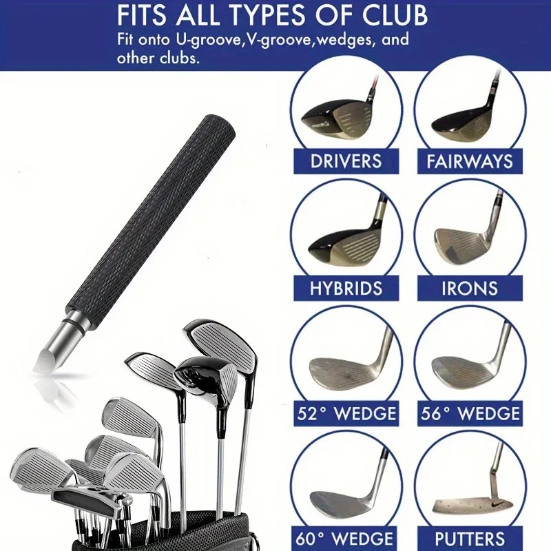 1pc Re-grooving Tool and Cleaner for Wedges and Irons - Enhance Spin and Control for Better Shots