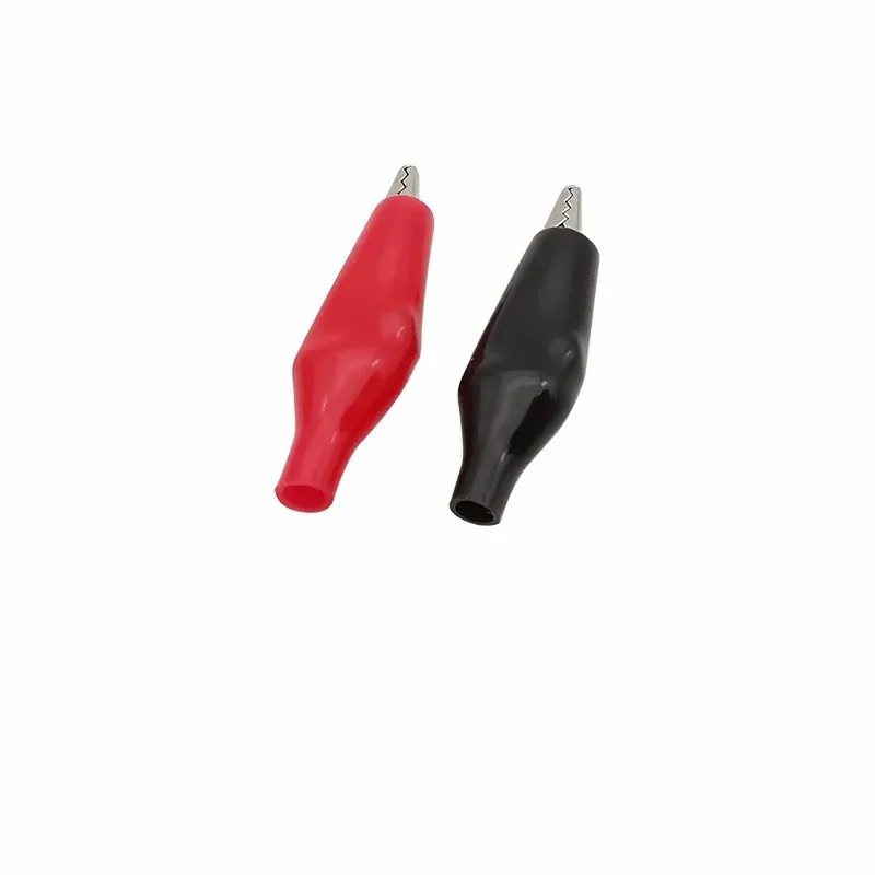 20Pcs 28mm Small Metal Alligator Clips G98 Crocodile Electrical Clamps Car Battery Clip Testing Probe Meter Red & Black
