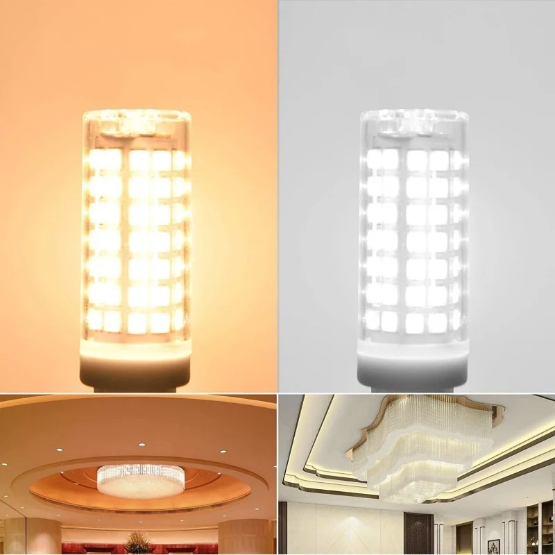 Confezione Da 10 Lampadine LED G9 Dimmerabili, Ceramica 220V (Bianco Caldo/Freddo) - Sostitute Alogene Per Lampadari E Ventilatori