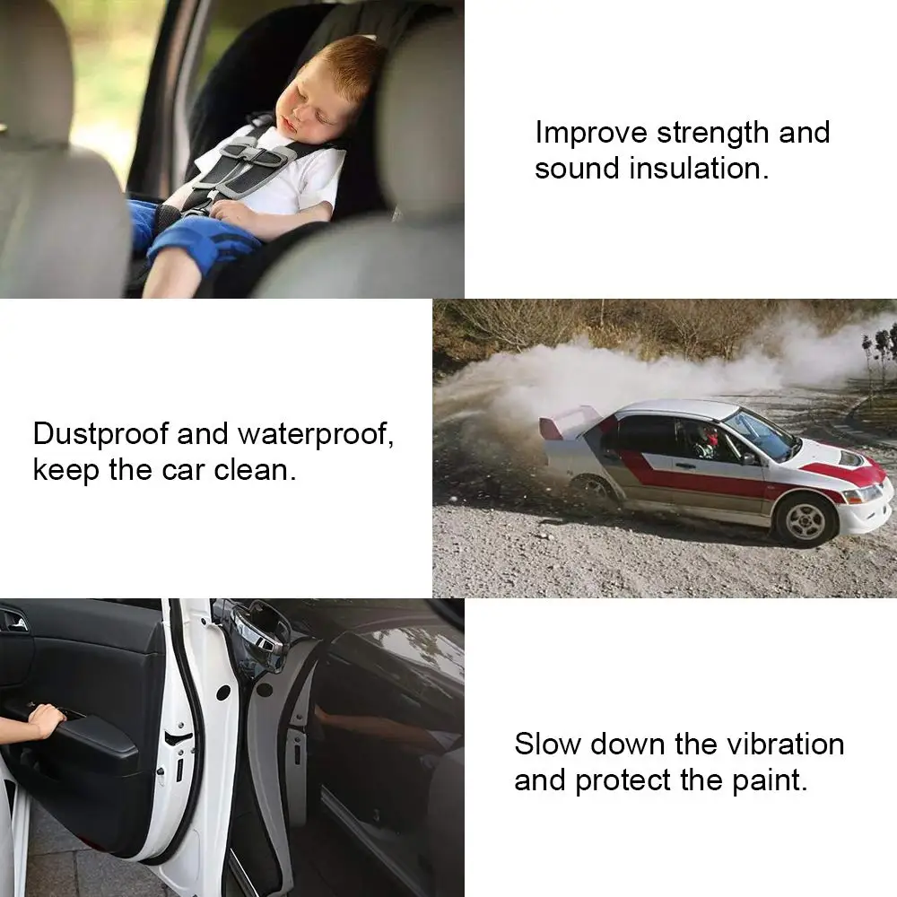 Universal Car Door Edge Protector - U-Shape Rubber Seal Guard Strips