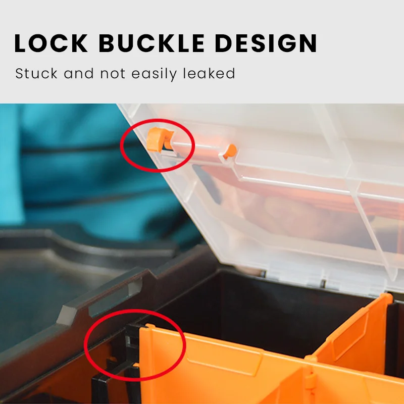 AIRAJ Multifunctional Tool Box 2/3-Piece Set, Detachable And Stackable Electrical Tool Screw With Lid Storage Plastic Box 4