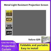 XIAOHUI Simple Projector Outdoor Polyester Soft Curtain 72/84/100/120 inch Portable HD 4K Movie Projection Screen  Soft Screen - Image 2