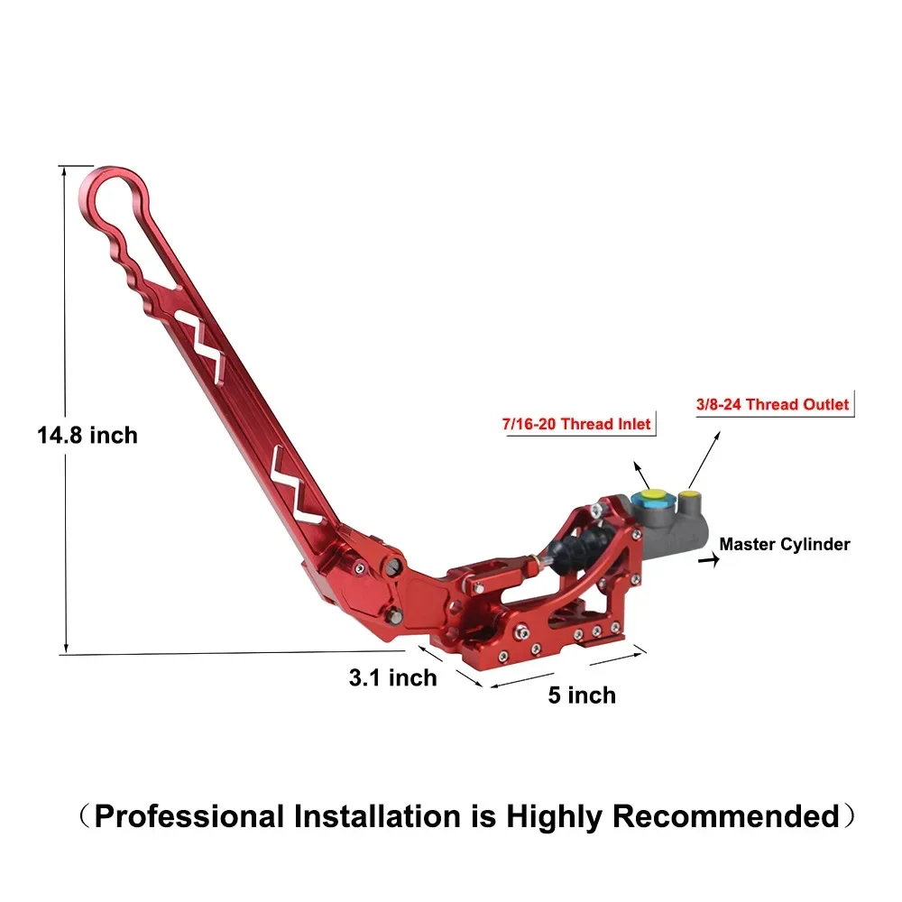 Racing Handbrake Universal Car Hydraulic Handbrake Racing Hand Brake Parking Rally Lever Vertical Horizontal Drift Handbrake Car Accessories