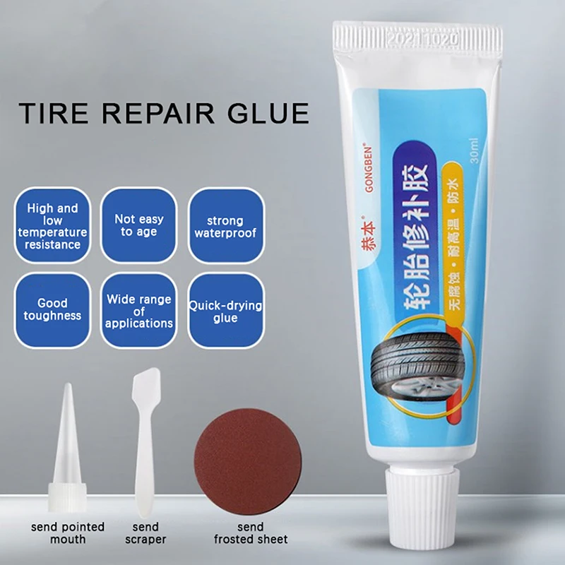 Black Tyre Repair Instant Car Tire Repair Glue Liquid Strong Rubber Glues Wear-resistant Rubber Non-corrosive Adhesive Glue