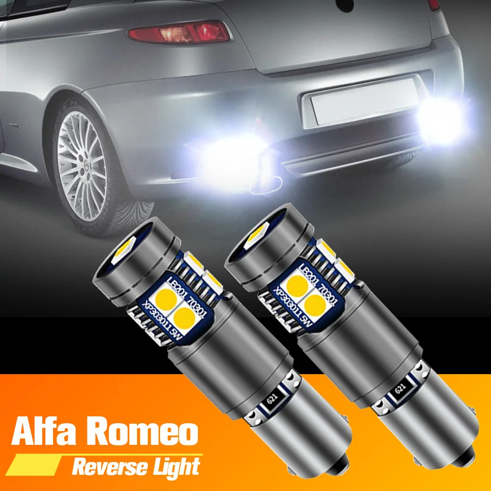 2Pcs Led Backup Light Blub Reverse Lamp H21W Bay9S 64136 Canbus Nessun Errore Per Alfa Romeo Gt 2003-2010