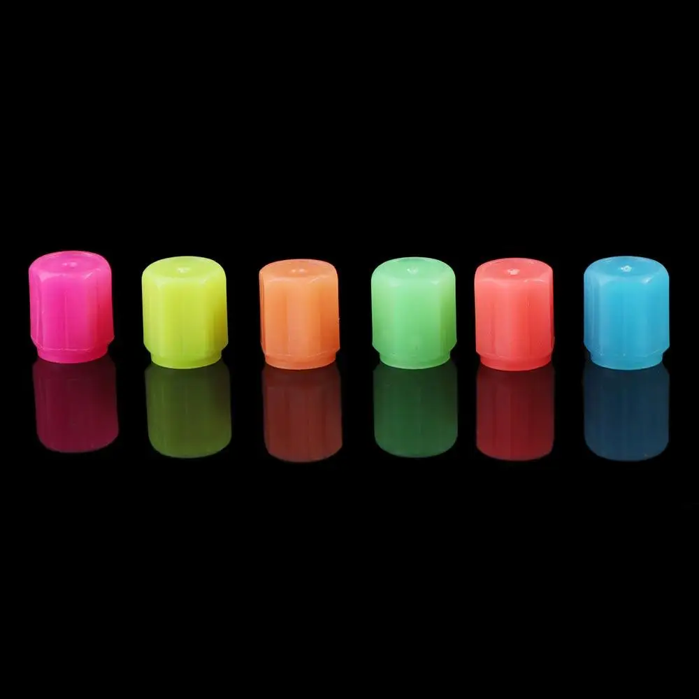 Luminous Car Wheel Tire Valve Caps - Glow-in-the-Dark Stem Covers