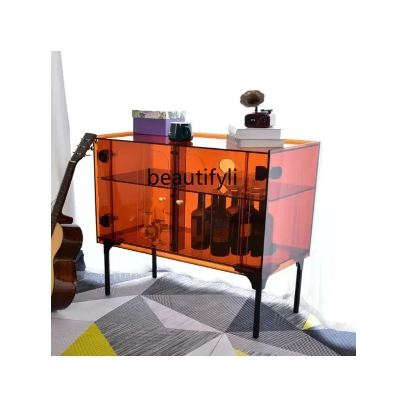 

Light Luxury Acrylic Sideboard Cabinet Nordic Entrance Cabinet Modern Minimalist Storage Living Room French Wine Cabinet