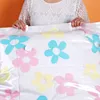 4 Floral Print Vacuum Storage Bags + 1 Manual Pump Foldable Portable Travel Storage for Blankets Bedding Clothes Home Supplies 3