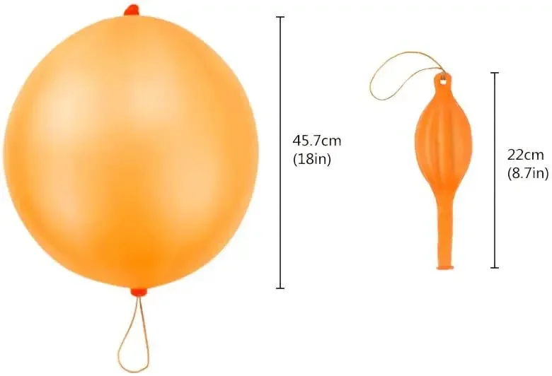 20pcs 18" High Quality Multi-Color Punch Balloons-Perfect for Scene Decor, Room Decor, Birthday & Theme Parties!