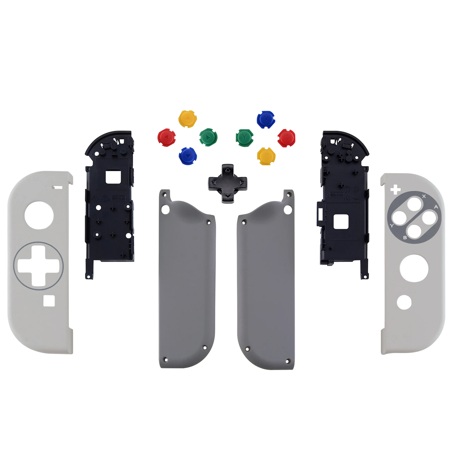 Extremerate-substituição Habitação Joycon Shell para ns Switch Case Controlador Joy-con Toque Suave Clássico Oled Botões Snes - Image 2