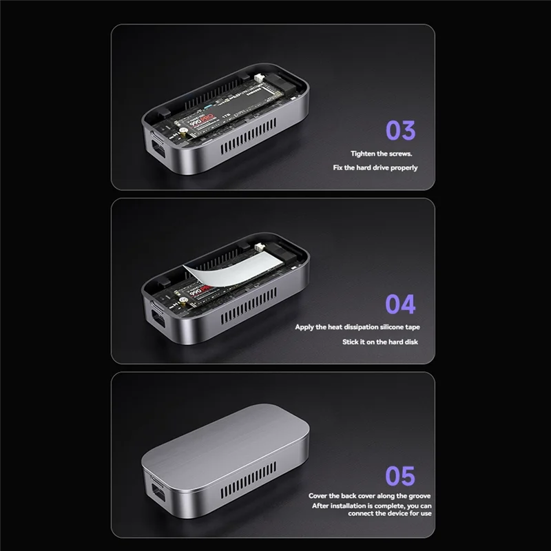 LA-80Gbps 썬더볼트 5 SSD 외장 케이스 JHL9480 칩 SSD 외장 케이스 80Gbps SSD 외장 케이스