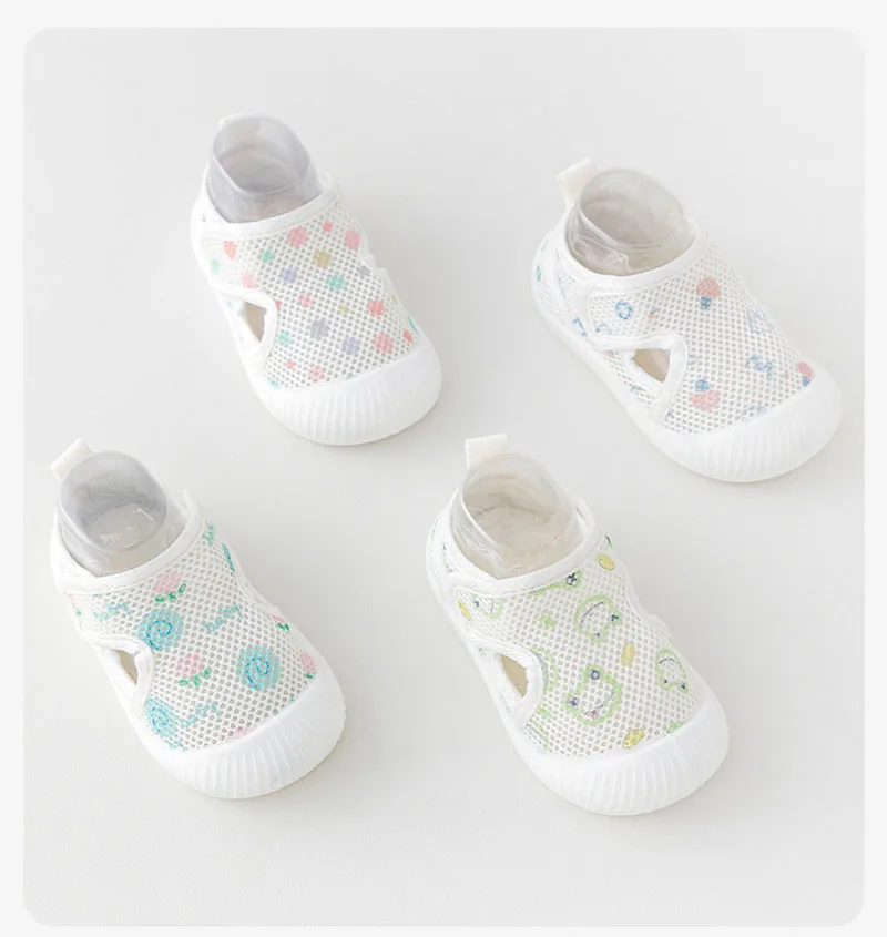 MILANCEL New Summer Baby Sandal 6-30M Children's Mesh Shoes Girls Cute Printing Hollow Out Breathable Shoes