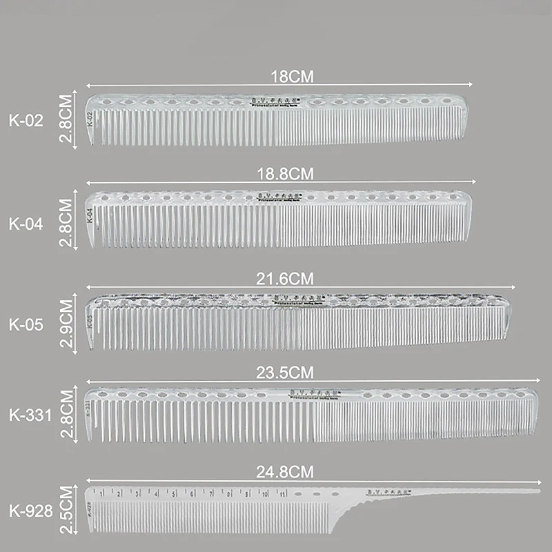 

1pc Transparent Laser Scale Hair Comb Professional Hairdressing Comb Hair Brushes Salon Hair Cutting Styling Tools Barber Comb