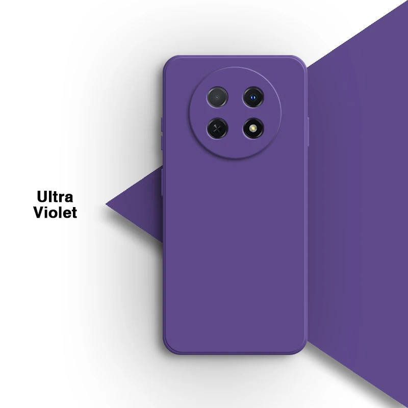 Solid Color Soft Liquid Silicone Phone Case - Simple Design Back Cover