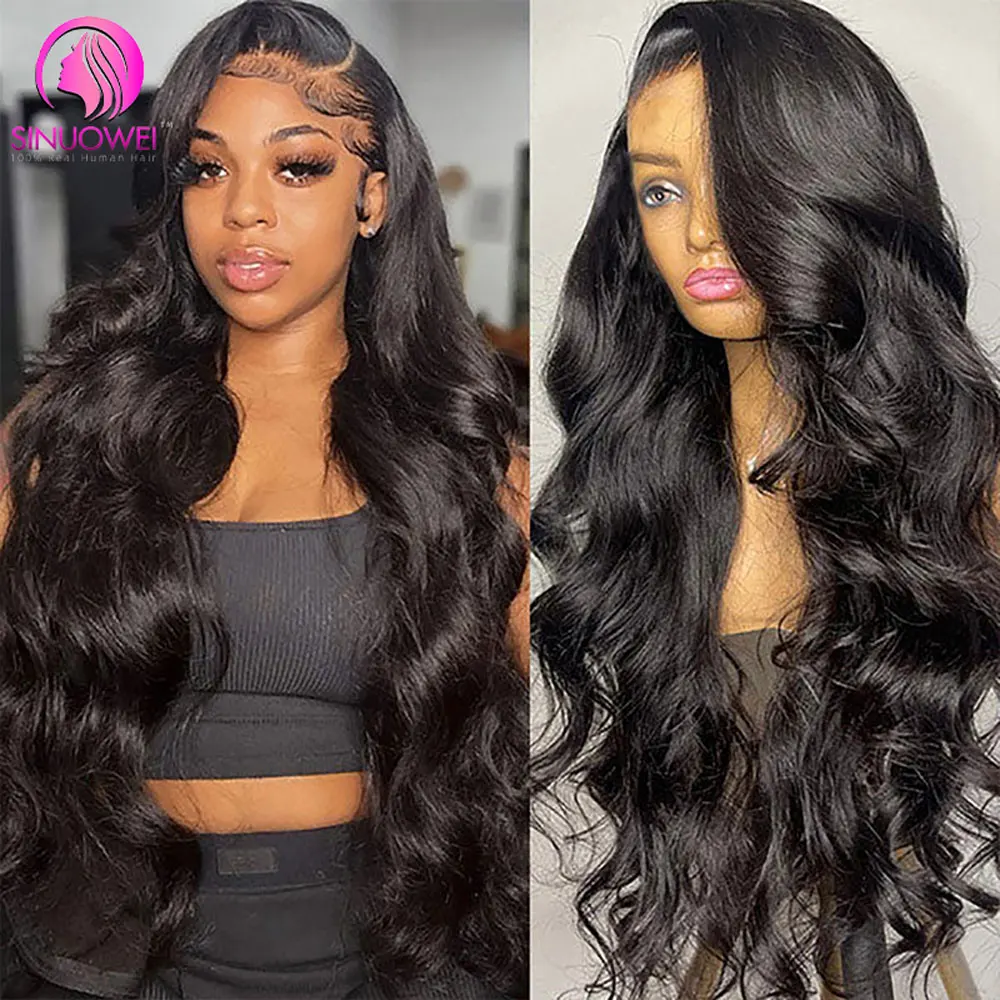 

Body Wave Wig 13x4 HD Transparent Lace Wig Pre Plucked Glueless Wig 4x4 Closure Brazilian Human Hair Front Wig 180 Density