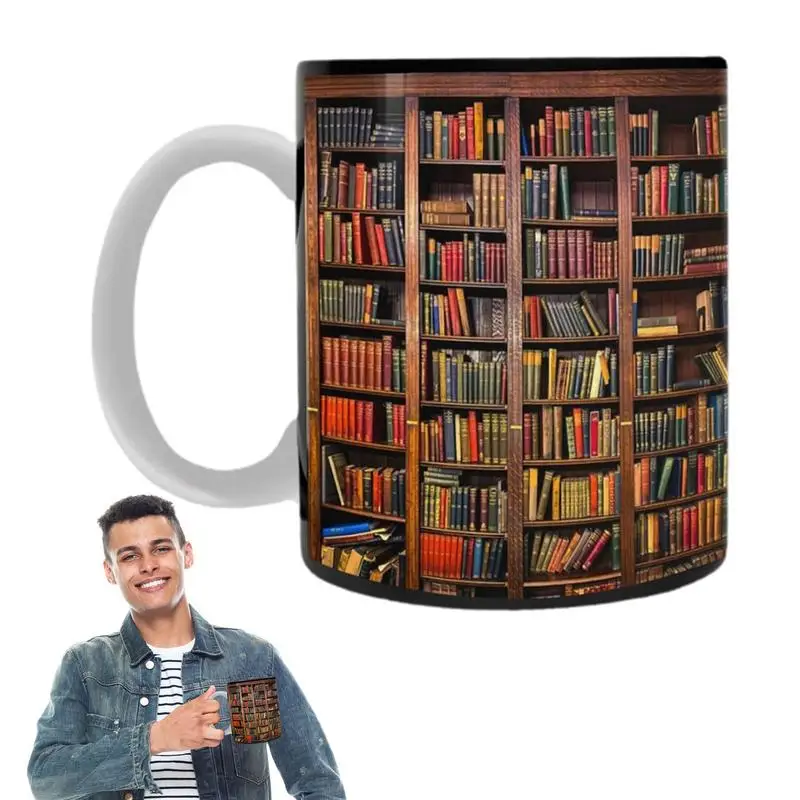 

3D книжная полка, кружка, библиотека, кофейная кружка, книжные кружки с эффектом, книжные кружки с креативным космическим дизайном, 350 мл, керамические кофейные кружки, книжные Клубные кружки для влюбленных книг