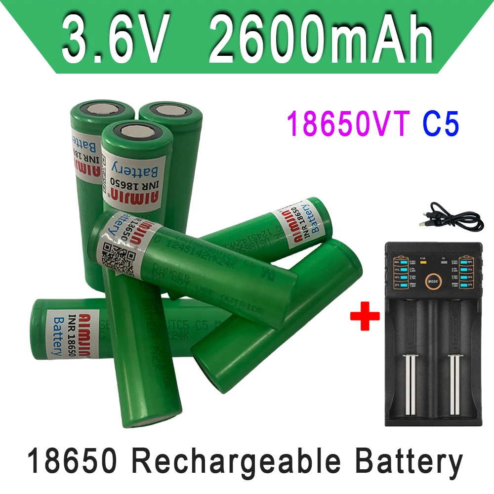 Vente en gros personnalisée 18650 VTC5 3.6V 2600mAh Chargeur de batterie  rechargeable au lithium-ion ODM Batterie au lithium OEM près de chez moi -  VBatteryPack