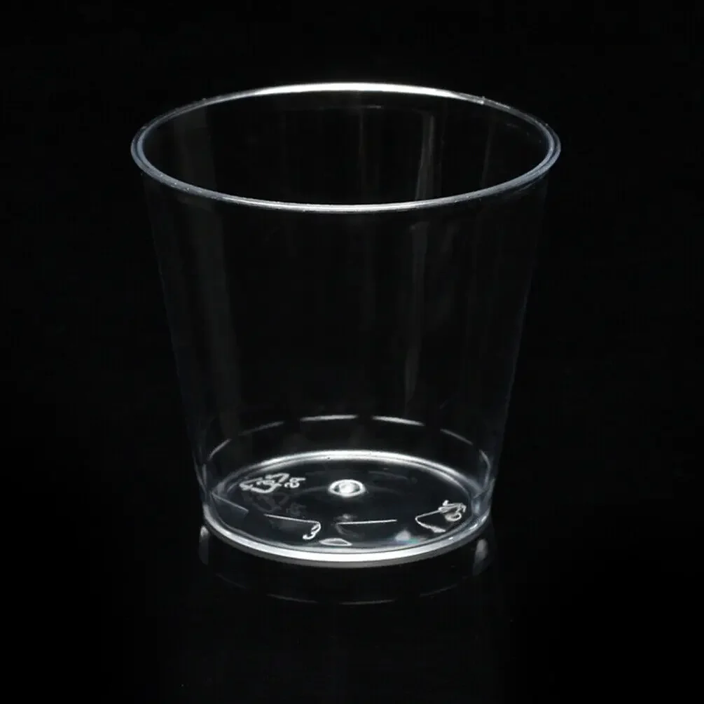 Plastic Jelly Cup 35ml 50 X Clear Disposable Shot Tumbler Holder