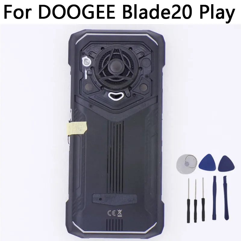 새로운 DOOGEE Blade20 Play 배터리 커버 후면 커버 후면 카메라 렌즈 장식 부품 DOOGEE Blade 20 Play 스마트폰용