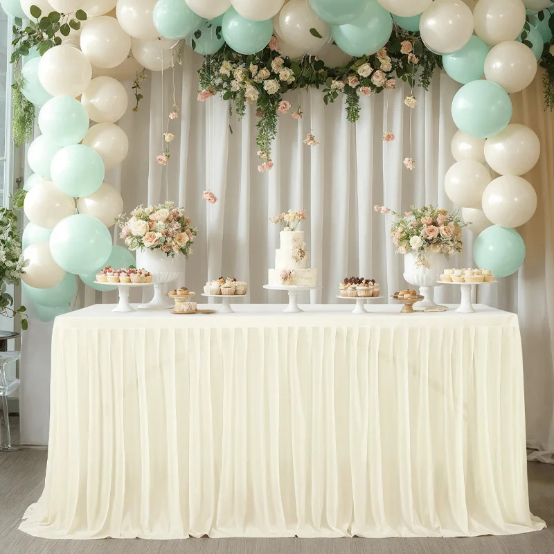 Pleated Party Table Skirt 5