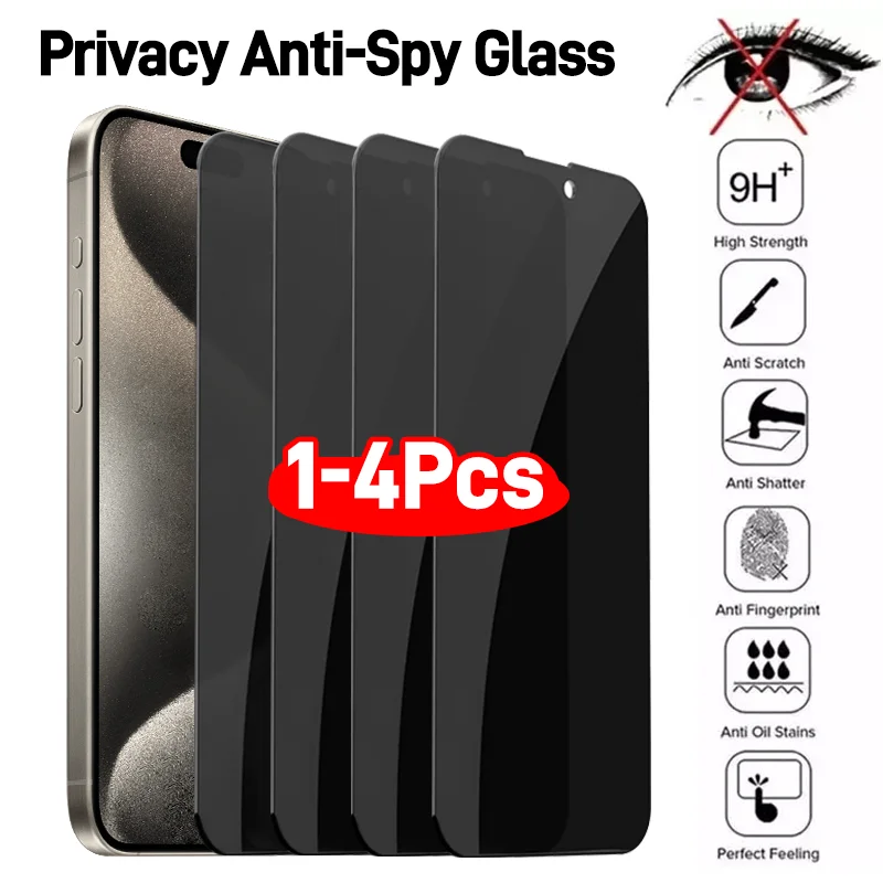 For iPhone 15 14 Plus 13 12 11 Pro Max Privacy Tempered Glass