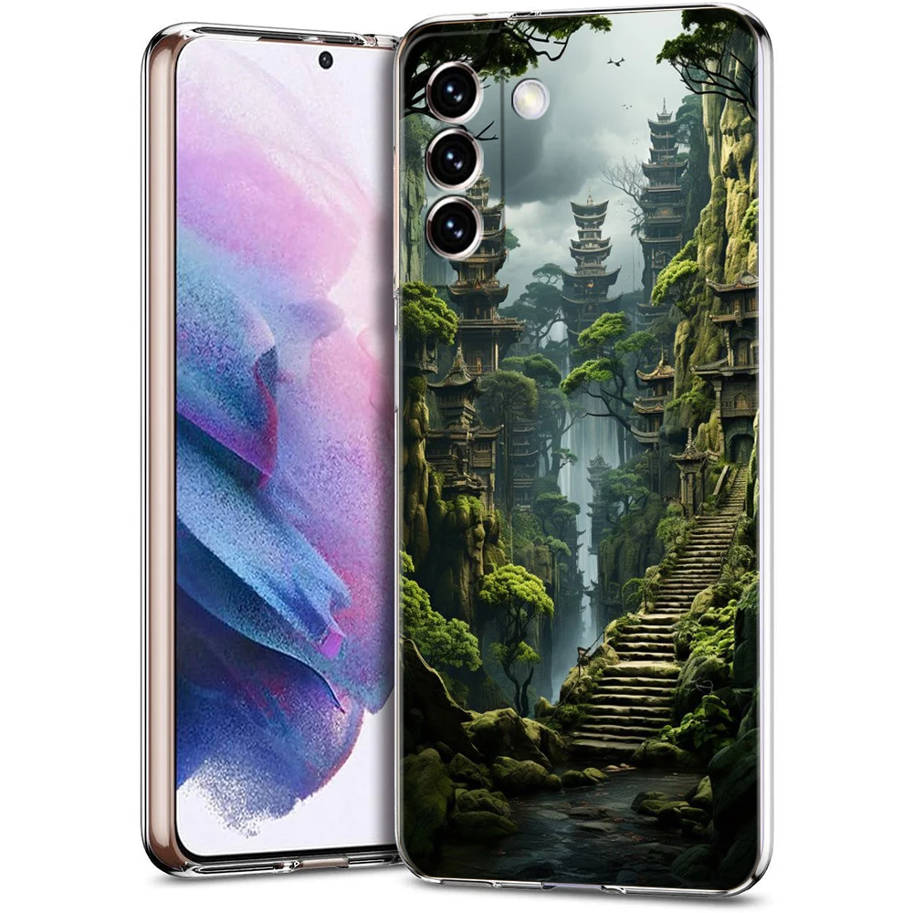 Clear Soft Silicone Landscape Art Phone Case Cover