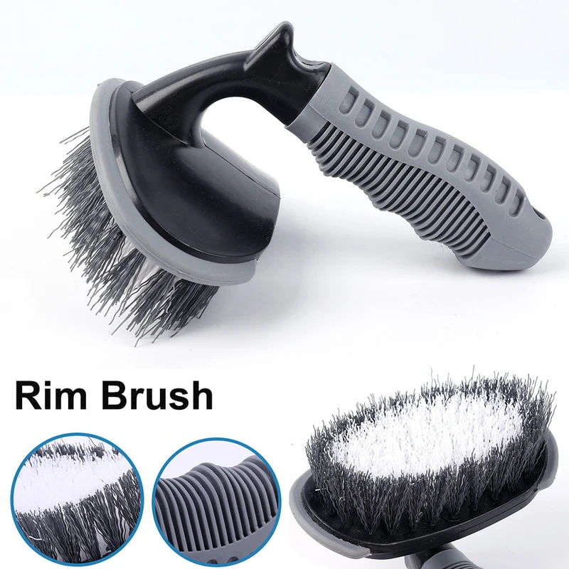 Car Wheel Brush Tire Rim Washing Tool Vehicle Tyre Cleaning L shaped