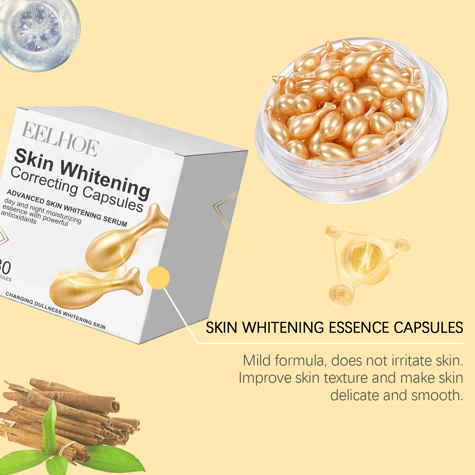 Vitamin E Capsules Brightening Skin Bleach Dull Skin Anti Dark S-pots Pigment Corrector Rejuvenated Skin Smooth Serum Capsules 4