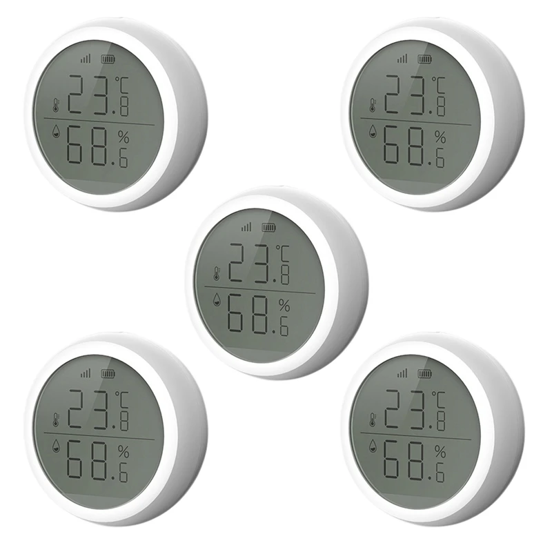 

5X Zigbee 3.0 Wireless Temperature Sensor Tuya And Smart Life App Control Temperature And Humidity Sensor