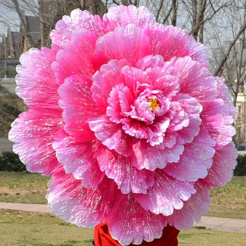 1pcs 70cm Retro Chinese Peony Flower Umbrella for Children Kids Dance Performance Props Wedding Decoration