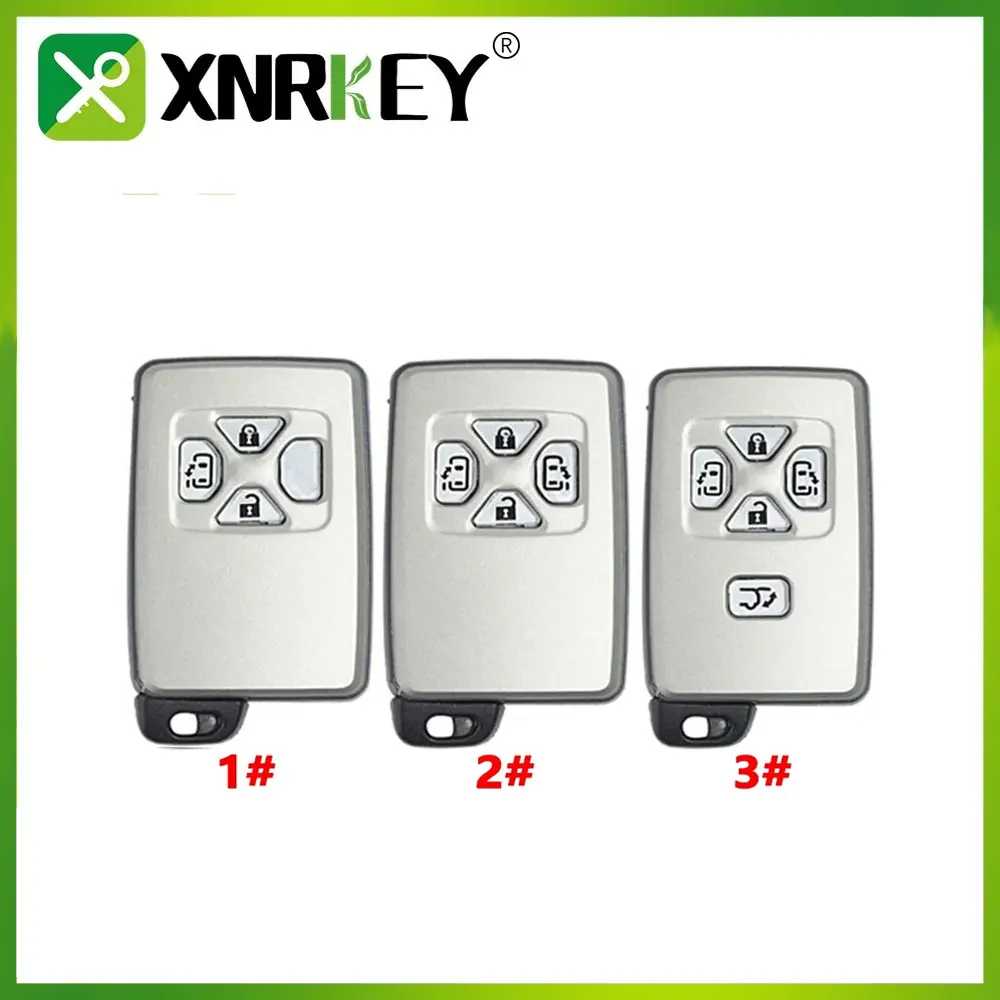 

XNRKEY чехол для дистанционного управления для Toyota Reiz/Avalon/Previa/Alphard/Prius, замена 3/4/5 кнопок, чехол для ключа