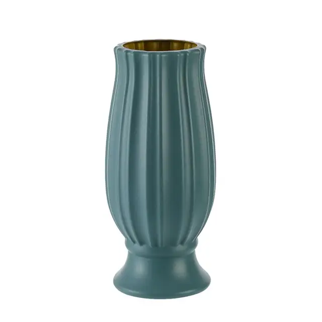 Virágváza Törhetetlen, Ésszerűsíthető, Egyszínű, Szárított Virág Elrendezés Műanyag Váza A Nappali Elrendezéséhez - Image 4