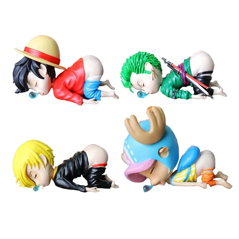 Anime One Piece Action Figures Model Kawaii Cartoons Luffy Chopper Zoro PVC Collect Figurine Doll Cute Toys for Children Gift | Игрушки и