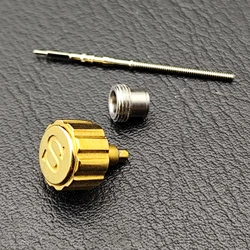 Black Silver Screw - In Crown with Atem Engraved 'S' Design (NO.30 Gold)