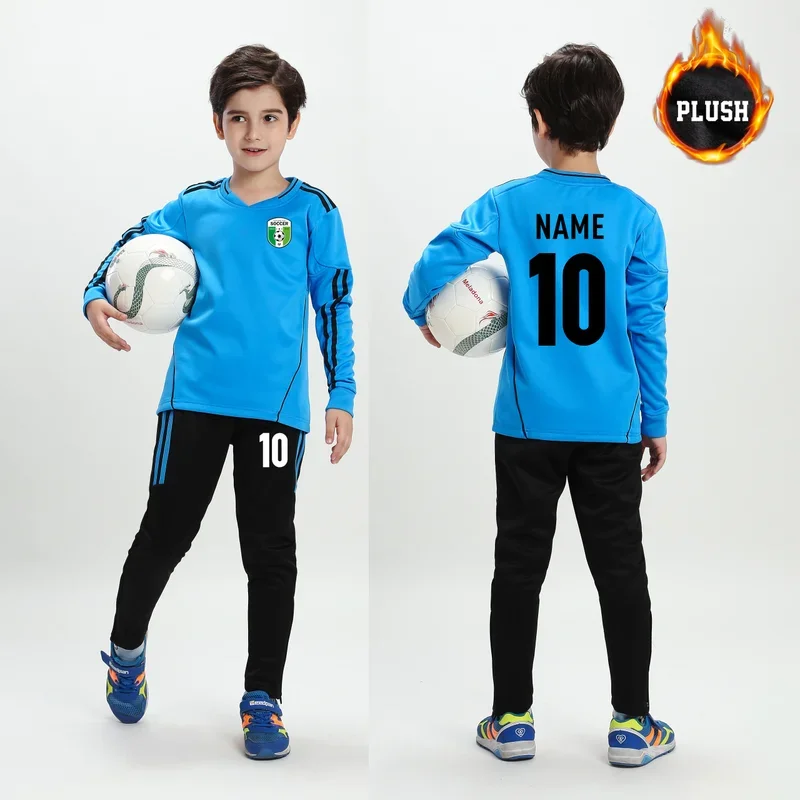 Children's football training suit, long sleeved boys' football suit, spring and autumn sports set, primary school training team