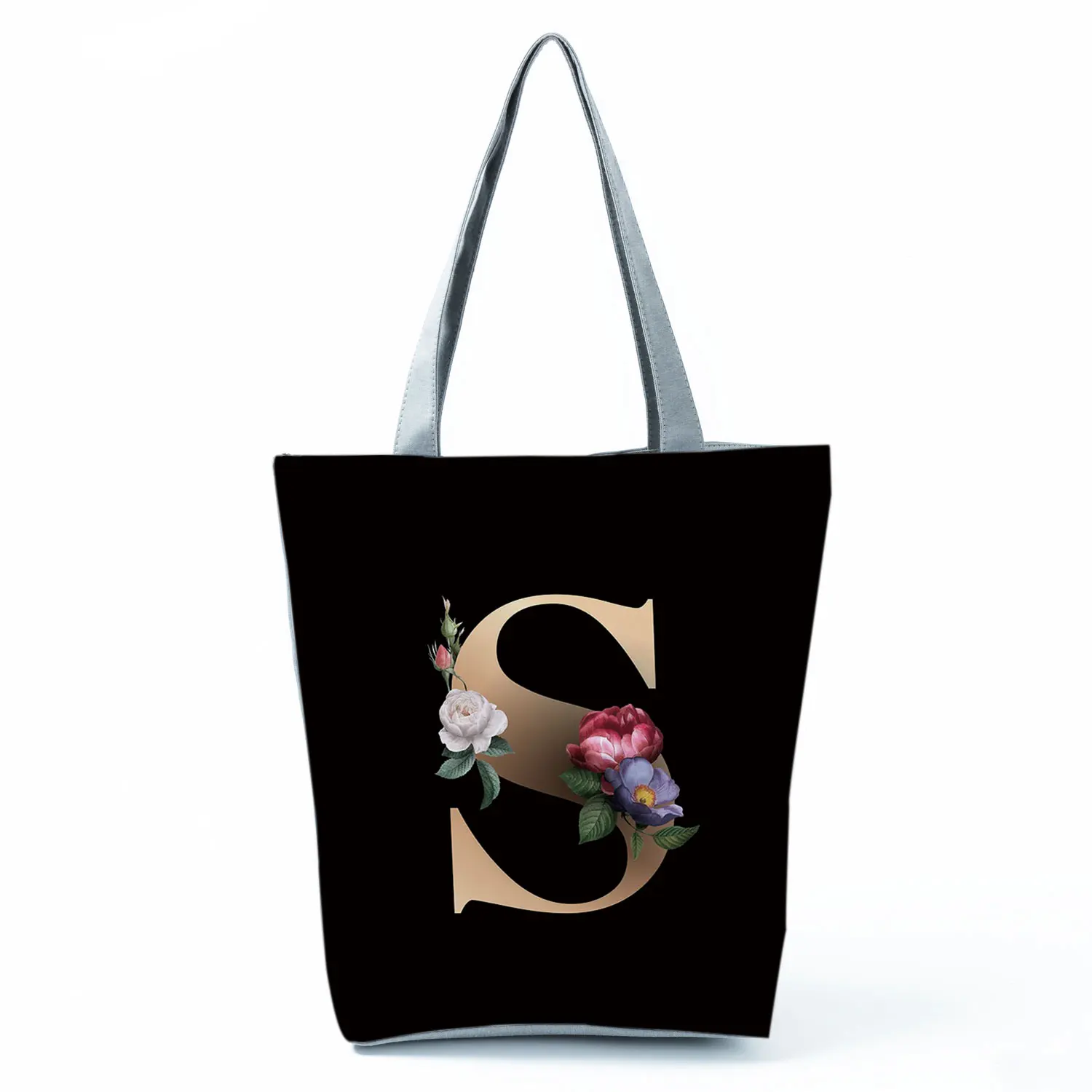 Ladies Shopping Bag All-match Letter Series Handbag Foldable Reusable Cloth Shopper Harajuku Style Bag Student Canvas Tote Bags