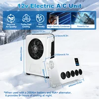 Aspligo 12V 24V Climatiseur de stationnement séparé pour camping-car, camion, tracteur, fourgonnette, caravane, autocaravane 5