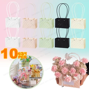 2025 New Reusable Waterproof Flower Tote Bag Eco Friendly Wedding Party Favors Gift Box Portable Bouquet Packaging Decorations 1