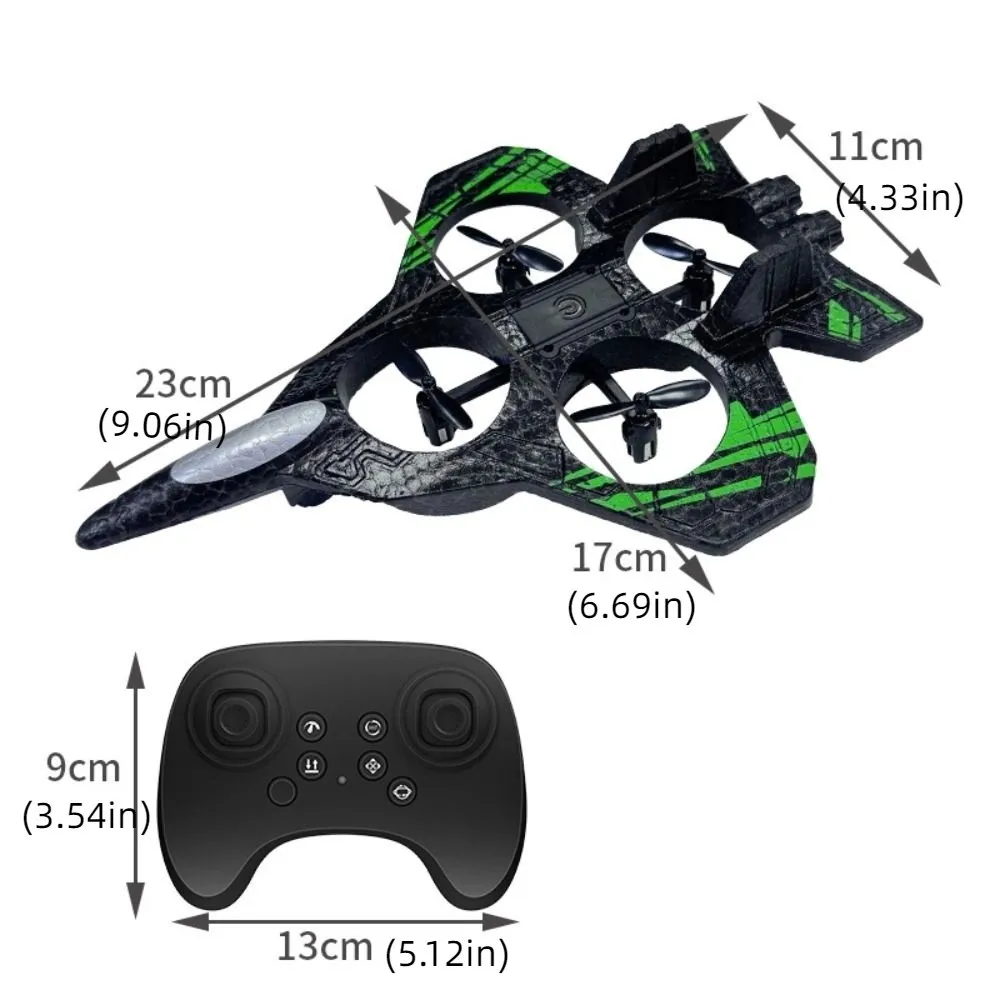 EPP Foam Remote Control Foam Fighter RC Drones Gravity Sensing Four Motor Helicopter Toy with Light Durable RC Hobby Jet Plane