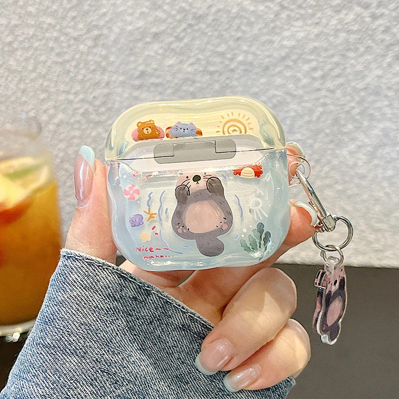 Cute Otter Silicone Earphone Case Cover