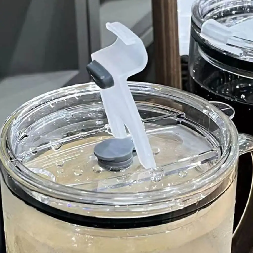 1000ml Glass Mug with Handle/Lid/Straw Transparent Drinking Glasses for Iced Coffee Tea Hot Cold Drinks Korean Style Drinkware