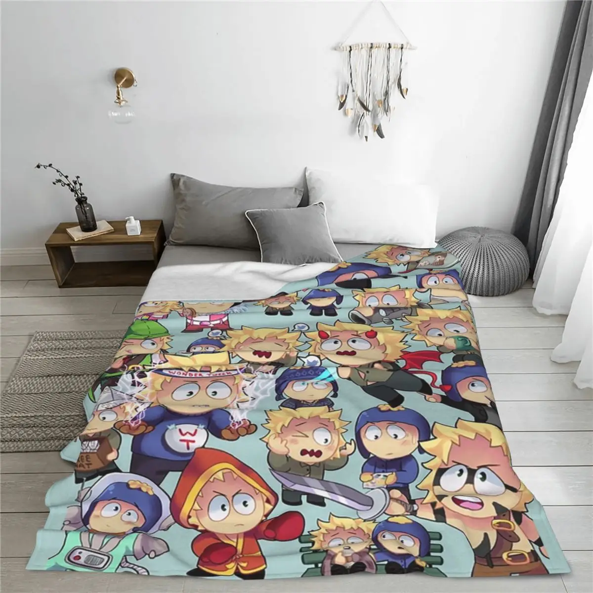 South Park- Tweek X Craig Collage Blankets Flannel Lightweight Sofa Throw Blankets For Couch Bedding Office Throws Bedspread 4