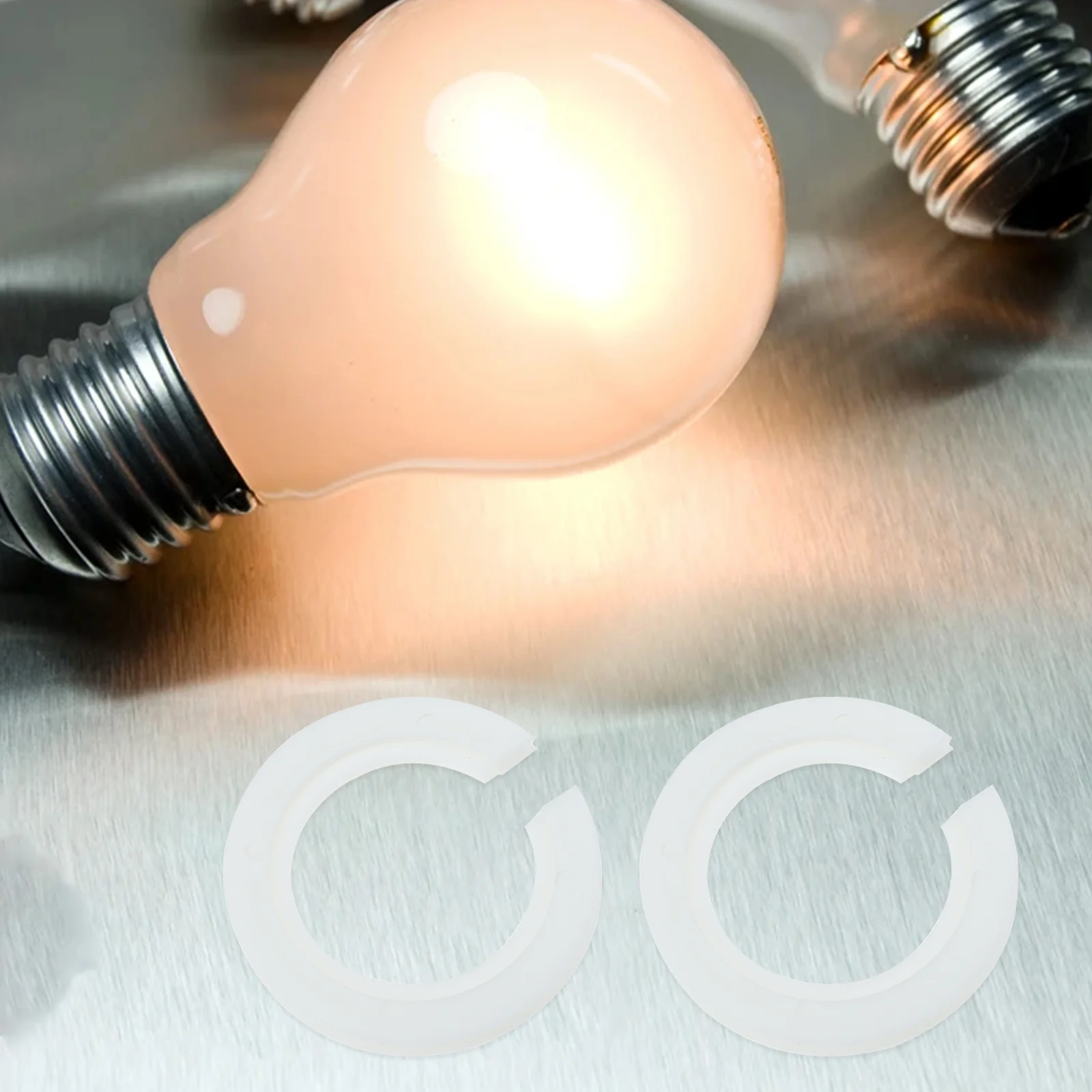 Anillo de conversión de cabeza de lámpara E14, 24 piezas, adaptador de plástico a E27 E14, Blanco duradero