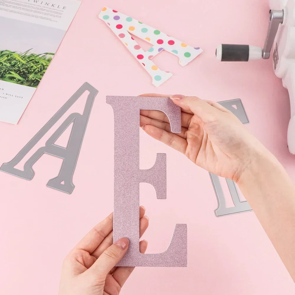 20cm Capital Letters 26 A-Z Alphabets Metal Cutting Dies Set For DIY Scrapbooking Decoration Card Craft Making