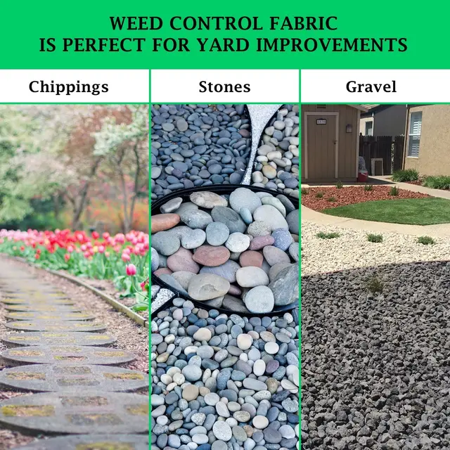 Geotextile Alapszövet, Udvari Fűszőrű Kendő, Kerti Virágágy, Talaj Elválasztása, Vízelvezetés, Lélegző Lúd Puha Kő - Image 2