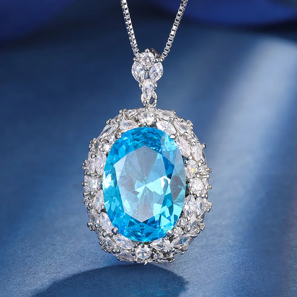 Vintage 13*18mm Emerald Aquamarine Pink Quartz Pendant