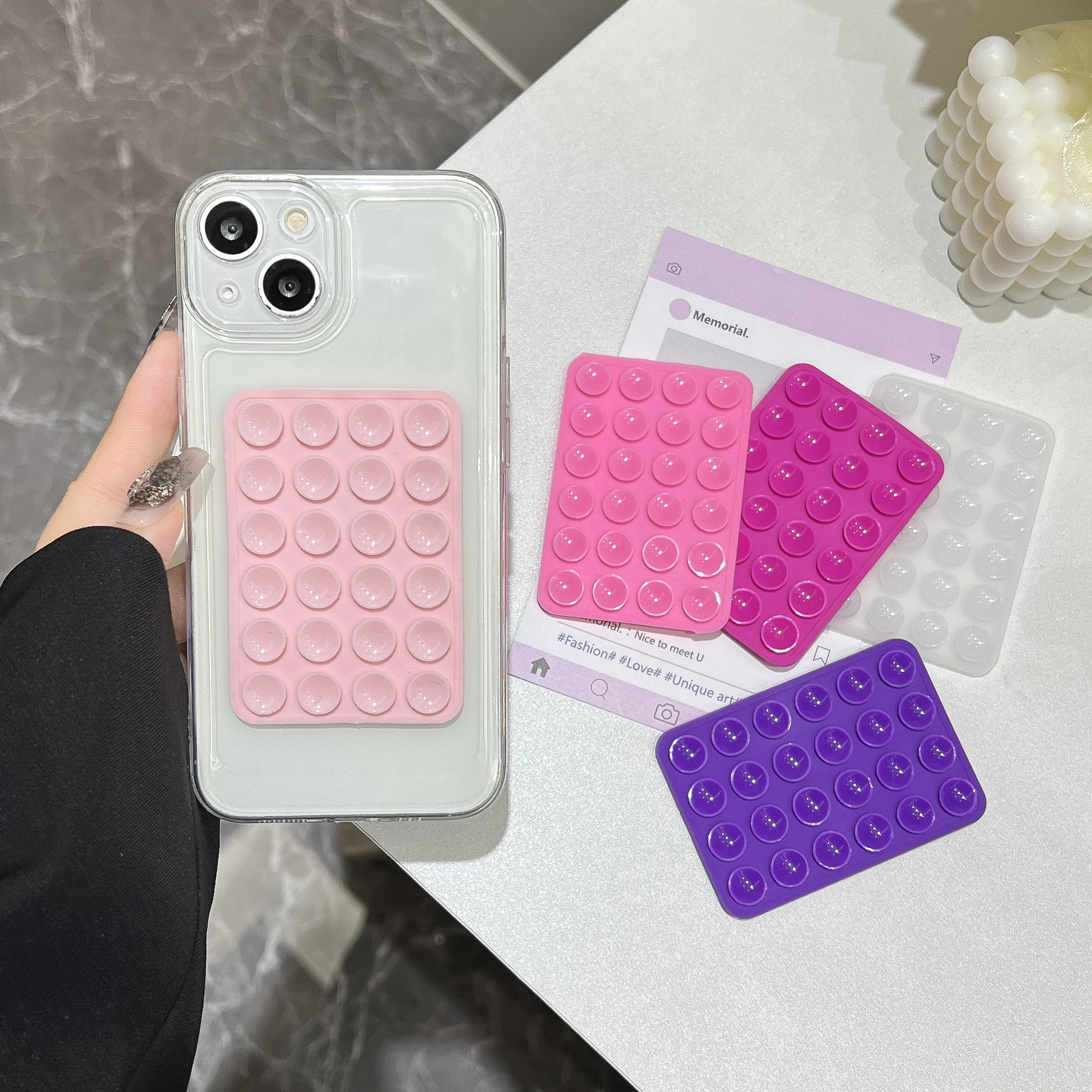 3D Suction Cup Airbag Soft Shockproof Phone Case