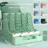Detachable large-capacity office file organizer, desktop storage rack with 4 compartments, desktop storage organizer 4
